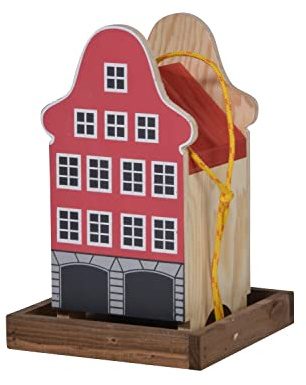 dobar® Green Label Rothenburg 27060FSCe - Comedero para pájaros con silo de alimentación, 19 x 19 x 30 cm, Color Rosa