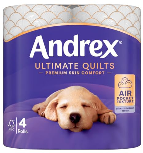 Andrex® Supreme Quilts Toilet Tissue, 4 Quilted Toilet Rolls White