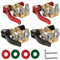 4 Pcs 12V/24V Battery Terminal Connectors, Quick Release Car Battery Terminals, 4 Way Positive and Negative Battery Connectors for Cars Trucks Ships Buses