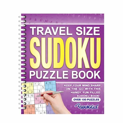 Sixstore Wiro A5 Spiral Bound Travel Size Sudoku Puzzle Book, Purple
