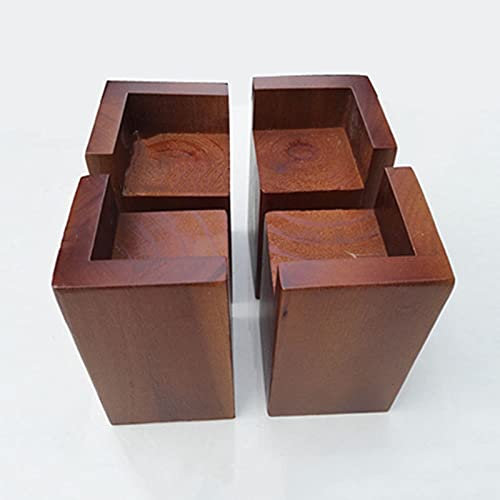 Ersättningsmöbelben, Träsofffötter, 4-packs furumöbler Höjdhöjare, Naturligt massivt trä stigare, Elefantfötter Lyftar Ben Sänghissar for förvaring under säng, for soffor, skrivbord, spjälsäng, Krafti