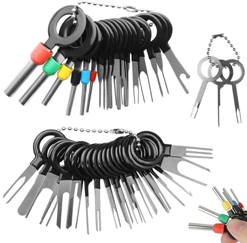 NICKLIN Terminal Removal Tool Kit,41Pcs Wire Terminal Ejector Kit,Wire Connector Terminal Pin Extractors,Pins Terminals Puller Repair Tools for Car Motorcycles Electronic Device