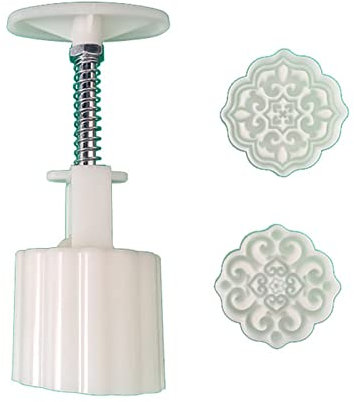 Stampo per torta di luna con motivo alla moda, festa di metà autunno, pressione manuale, torta di luna, motivo tradizionale cinese timbri per biscotti per pasticceria