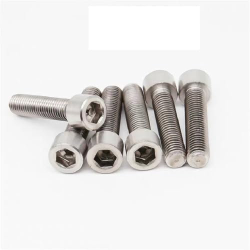 AYYSSM 20PCS M2.5x4/5/6/8/20mm Titanium Bolt DIN912 Column Head Hexagon Socket Grey Color Ti Bolts Titanium Screws Ti Fasteners(M2.5X20 20PCS)