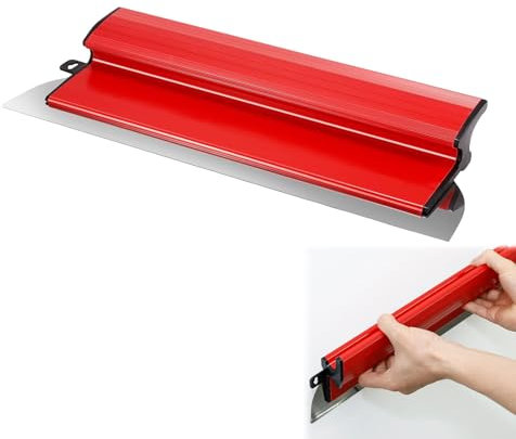 Surface Spatula, Spatula, Facade Spatula, Smoothing Spatula, Drywall Tools, Spatula Tool with Ergonomic Z Handle for Large Work Area, Wall Decoration, Construction Tool, 40 cm Stainless Steel Blade