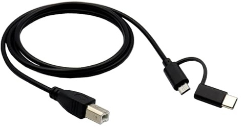 Teléfono móvil para impresora OTG Cable USB y tipo C a USB B Micrófono Electrónico Cable de conexión Cable Adaptador Cable de USB B