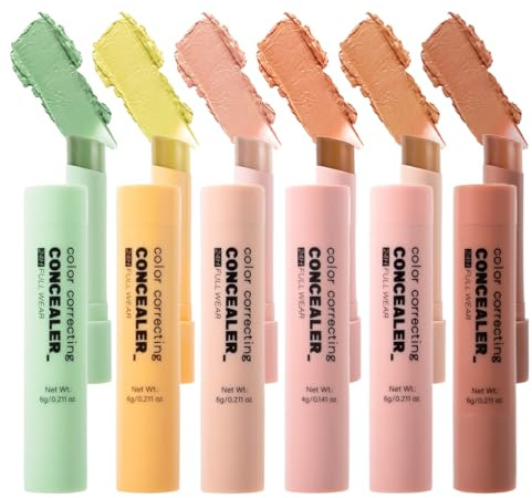 Barra De Contorno Para Maquillaje | Corrector De 6 Tonos Con Cobertura Total - Corrector Ligero Y Duradero Neutralizador Facial Para Todo Tipo De Piel
