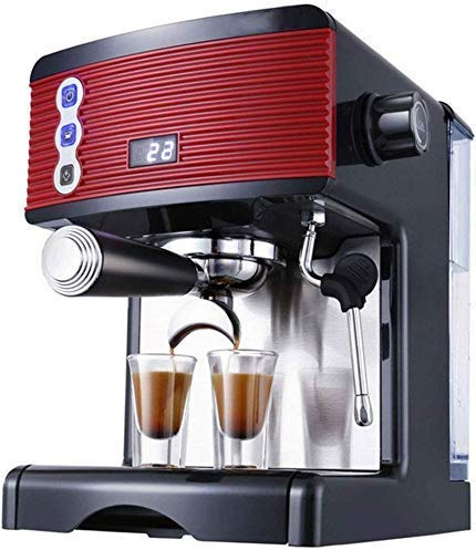 Máquina de Café, Cafetera Espresso con Espuma de Leche, Botones de Selección Directa, Función de 2 Tazas, Tanque de Agua Grande de 1.7 Litros Diseño Ergonómico Interesante, HUANGHAIQIU