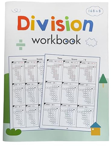 Studentvänlig aritmetik övningsbok multiplikation division träning lätt design hållbar matematik arbetsbok matematik övningsark