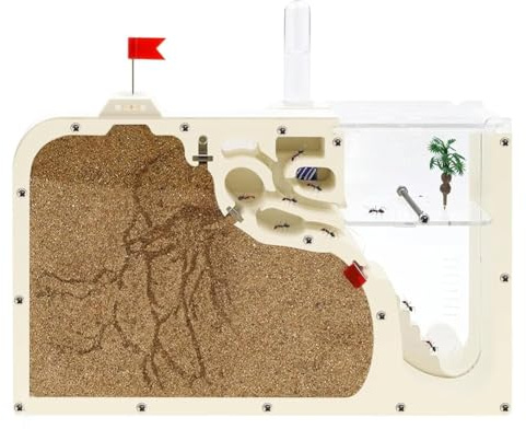NONDK Funny Ant Nest Home with Sand Ant Castle Children Educational Bio Art Underground Ecology Ant Farm Ant Cage