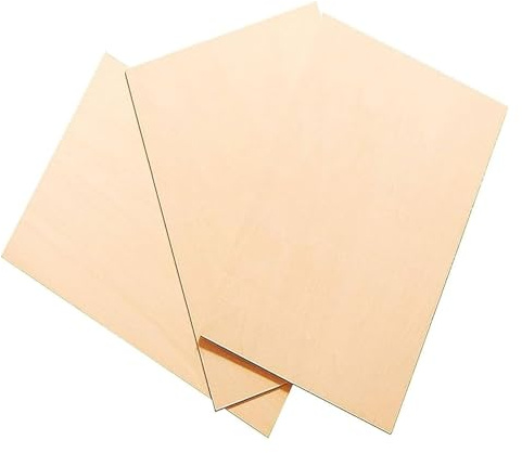 plywood, 3-pack plywoodskivor med slät yta for lasergravering och skärning(0.3x20x40cm)