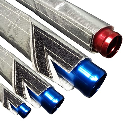 1m Alu-Titan Hitzeschutzschlauch ID 20mm Klettverschluss *** Heat Sleeve Thermoschutz Isolierschlauch Kabelschutz