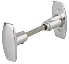 THIRARD - Paire de Boutons pour Porte - Carré 6 mm - Finition Zinguée - Usage Porte d'Entrée - Adaptable Sur Serrures - Installation Facile - 1 Portée - Gris
