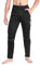 INBIKE Fahrradhose Herren Winter Lang Laufhose Reißverschluss Tasche Outdoorhose Winddicht Aus Fleece MTB Hose Radhose Fahrrad Moutainbike Joggen Laufen Wandern Schwarz L