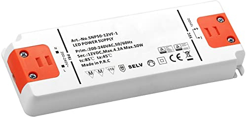 revolt LED Trafo: LED-Transformator, 230V auf 12V, Gesamtlast bis 50 W, 160 x 57 x 18 mm (Trafos, 12V, Lichtschlauch)