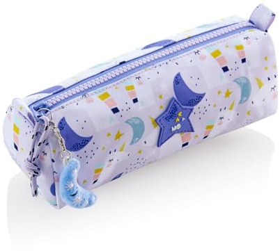 Miquelrius - Portatodo un Compartimento, Estuche Escolar Redondo, Cierre Cremallera de plástico Resistente, Tirador metálico, Portatodo Estuche de 205 x 60 x 75 mm, Unicornio