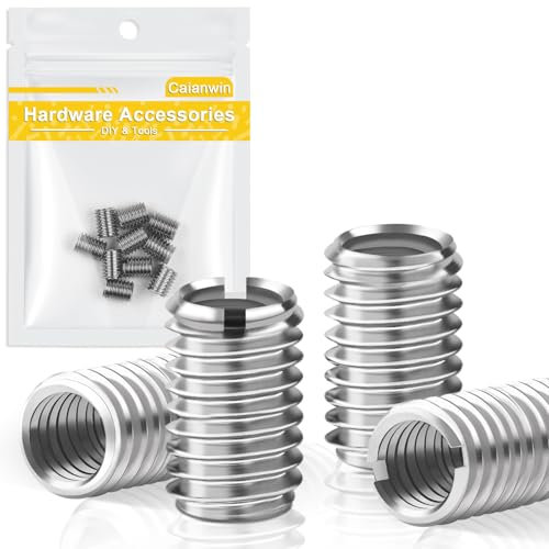 Caianwin Lot de 10 inserts filetés M8 vers M6 en acier inoxydable pour la réparation des filetages rapides