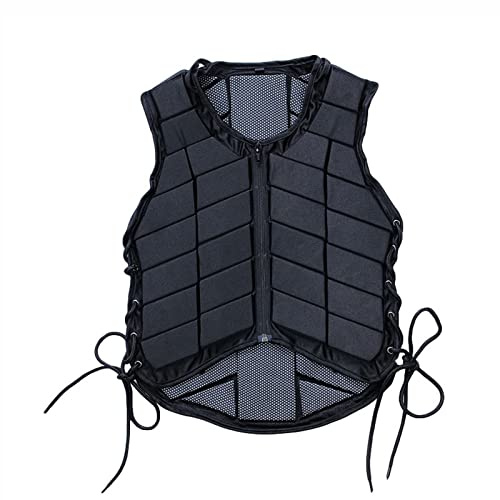 Sisdffaaa Riding Back Protector, Riding Safety Vest Body Protection Gear for Men, Women, Toddler, Kids, Boys, Girls (Orange, Large) (Black Large)
