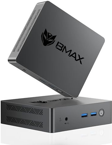 BMAX Mini PC, Intel N5095 (hasta 2,9 GHz), 8 GB DDR4 RAM 256 GB M.2 SATA/NVMe SSD Mini Ordenador, Win-11 Pro, 4K@60Hz Dual Display, WiFi 5, BT 5.0, Micro PC para Escuela/Negocios/Oficina en Casa