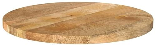 Eleganz Massive Mangoholz Tischplatte Ø 50x2,5 cm rund - Natürliches Finish für Küche, Wohnzimmer & Garten - Langlebig & umweltfreundlich