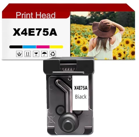 Cabezal de impresión X4E75A MOH50A GT52 GT53 Compatible con impresoras para HP 508, 510, 511, 516, 518, 519, 531, 536, 538, 539, 618, 525, 528, 582, 585, 588, 589 1 Black