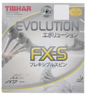 TIBHAR Evolution FX-S Table Tennis Rubber (Red, 2,1-2,2 Mm)