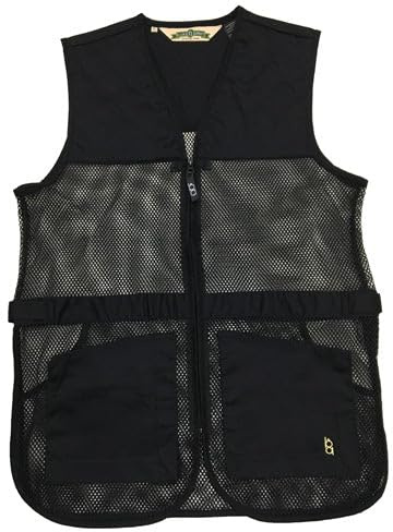 Bob Allen 245M Full Mesh Dual Pad Shooting Vest, Black, XL