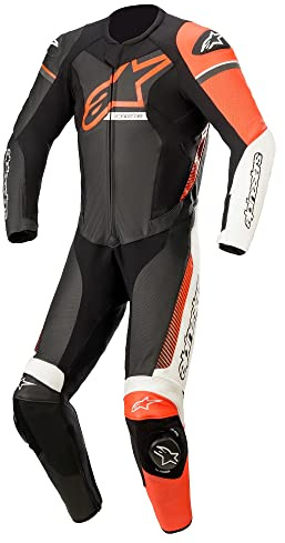 Alpinestars GP Force Phantom 1-Teiler Motorrad Lederkombi, schwarz/weiß/rot, 56