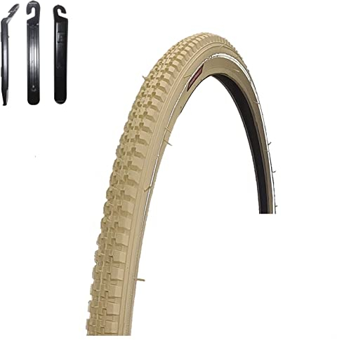 1 x Rexway Legend Pannenschutz Fahrradreifen Creme mit Reflex 40-635 (28 x 1 1/2) inkl. maxxi4you Reifenheber