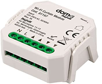 Beghelli - Dom-e WLAN-Rollladenschalter, Steuerung über Smartphone, Alexa und Google Assistant, Dom-E App, Weiß