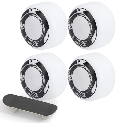 Agatige 4Pcs Roues de Skateboard 75-85A, 54x36mm/2.1x1.4 po Roues de Skateboard PU pour Skateboards Standards Roues pour Cruisers, Longboards et Skateboards Électriques Planche à Poisson (Noir)