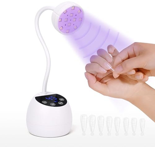 Mini lampada UV per unghie con 60 punte, 36 W, sensore intelligente e 4 timer, lampada UV digitale LCD per principianti, fai da te, saloni professionali
