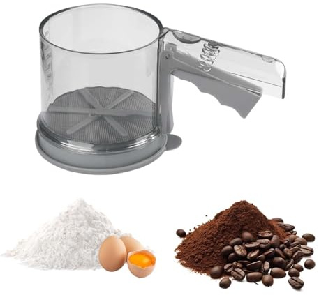 MINZHI Tamis à Farine à Mailles Fines, Maille en Acier Inoxydable, Tamis à Farine, Tamis à Farine en Acier Inoxydable, Tamis à Farine Fin, pour la Farine, la Poudre d'amandes et Le Sucre en Poudre