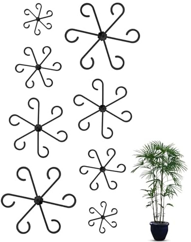 FUGLUS 8 clips pour plantes vivaces support de tige de plante, porte-tiges tuteur plante, tuteur plante interieur Pour les supports grimpants monarques et les fleurs de taro, les hortensias tomates