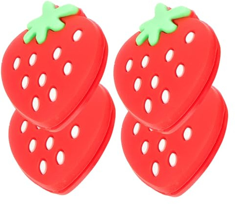 Abaodam Amortisseur Léger et Confortable en Silicone Rouge de Raquette de Tennis Lot de 4pcs pour Absorption des Vibrations Lors de Jeux de Tennis