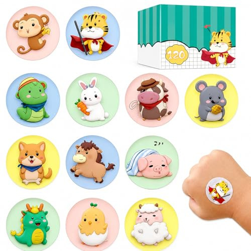 120 apósitos deportivos infantiles, redondos 2,2 cm, con núcleo absorbente, cómodos y transpirables, ideales para pequeñas heridas, deporte y uso diario