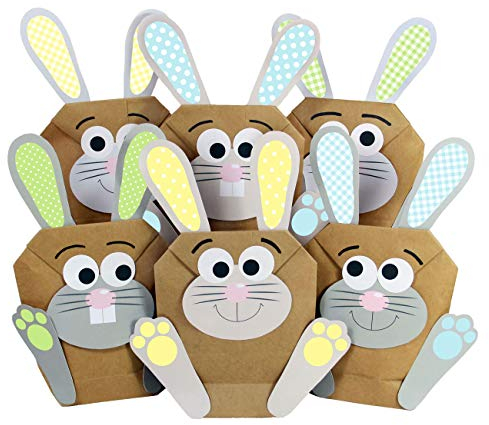 PaPIerDraCHeN Coniglietto Pasquale Fai da Te e da riempire a Piacere - Cestino Pasquale Creativo - Pasqua 2019 - Primavera