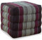 livasia Würfelkissen quadratisch - 40x40x40cm - Sitzhocker mit organischem Kapok, Sitzpouf, Lagerungswürfel viereckig, Bodenkissen Hocker Fußbank Fußhocker handgefertigt (Weinrot)