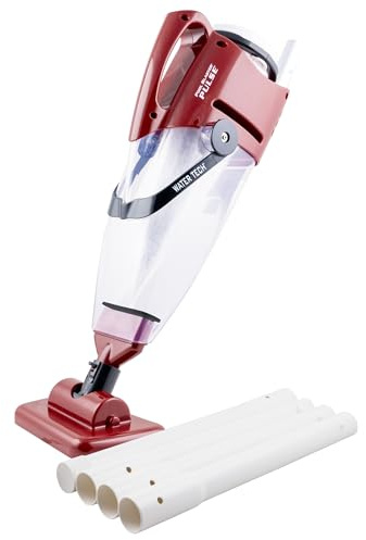 POOL BLASTER Pulse Cordless Pool Vacuum w/Pole Set - Large Debris Capacity & Fast Hoseless Cleaning of Inground & Above Ground Pools, Handheld Rechargeable Pool Cleaner for Sand, Silt & Leaves