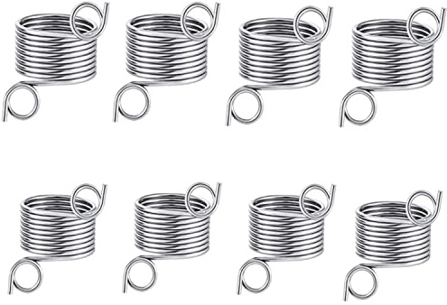 8 pezzi anello di lavoro a maglia in acciaio inox filo guida guida dito supporto uncinetto anello set di maglieria ditale guida anello per tessitura a mano gancio linea forniture