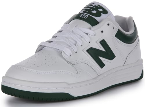 New Balance Unisex Sneaker 480, Weiß, 42 EU, Weiß Grün