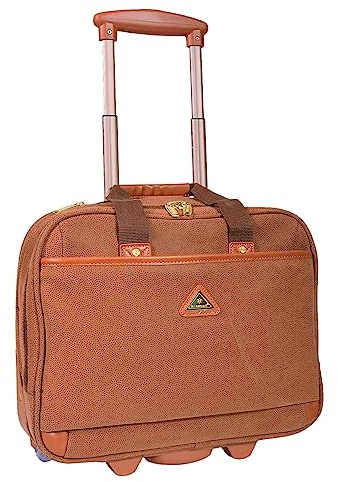A1 FASHION GOODS Executive Wheeled Laptop Bag Pilot Case for Business Travel A04021 Camel Red (Camel)