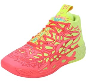 Puma Chaussures de basket-ball unisexes MB.04 1Love, Alerte rose - Alerte jaune, 43 EU