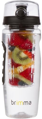 1L Trinkflasche mit Fruchteinsatz – Auslaufsichere Sportflasche mit Fruchteinsatz für aromatisiertes Wasser – Ideal für Sport, Schule und Freizeit – BPA-frei, Passt in Rucksack und Sporttasche
