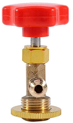 Giuneuow R134A Abrebotellas Frasco Abrelatas Grifo M14 / 1/4Pulgadas SAE Coche Auto Aire Acondicionado Refrigerante Abrelatas Valvula De Grifo + Rojo Abrelatas De Botella