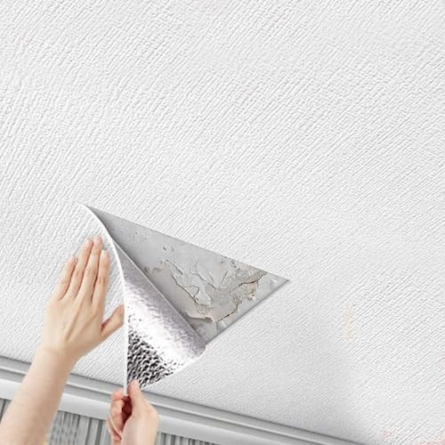 Paneles de Azulejos para Techo, Revestimiento de Techo de 3, 6, 9 mm de Grosor, Rollo de Papel Tapiz Adhesivo para baño, Paneles de PVC para Techo despegables y Adhesivos de 2,8, 5