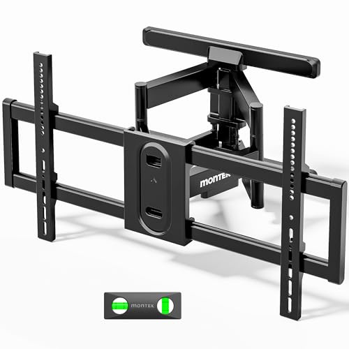 monTEK TV Wall Bracket for 43–95 Inch Flat & Curved TVs up to 60kg, Tilt and Swivel TV Bracket, Max VESA 800x400