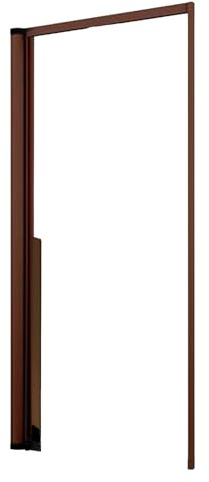 Zanzariera a Rullo Riducibile Laterale SENZA GUIDA A TERRA per Portefinestre in kit fai da te Vari Colori e Misure Guida ribaltabile (Marrone, 140 x 250)