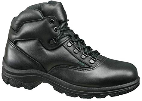 Thorogood Soft Streets Ultimate Cross-Trainer Work Shoes for Women - Premium Black Leather with Comfort Insole and Slip-Resistant Outsole; Berry Compliant and Postal Certified, Black - 5.5 M US