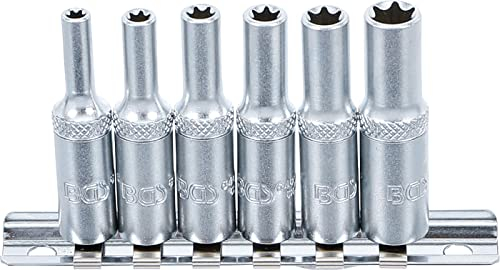 BGS 6403 | Jeu de douilles, profil E, longues | 6,3 mm (1/4) | E4 - E10 | 6 pièces